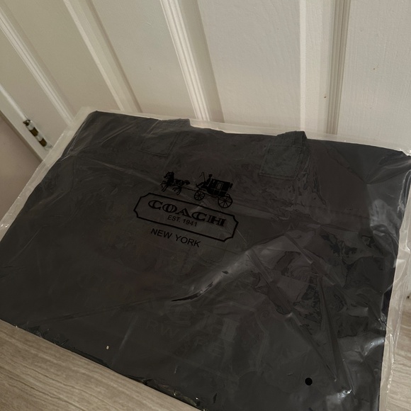 COACH Nylon Shoppers Black Tote Bag - Picture 8 of 9